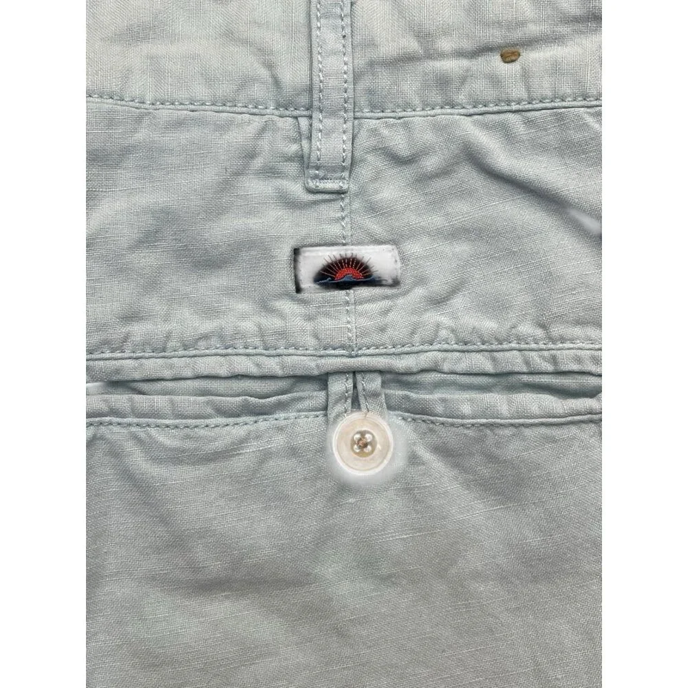 Faherty Brand Men’s Shorts Size 34 Light Blue Linen Blend